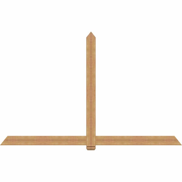 Ekena Millwork Eugene Smooth Timber Gable Bracket, Western Red Cedar, 108"W x 68"H x 1 1/2"D x 5 1/2"F, 15/12 Pitch GBW108X68X0206EUG00SWR - main